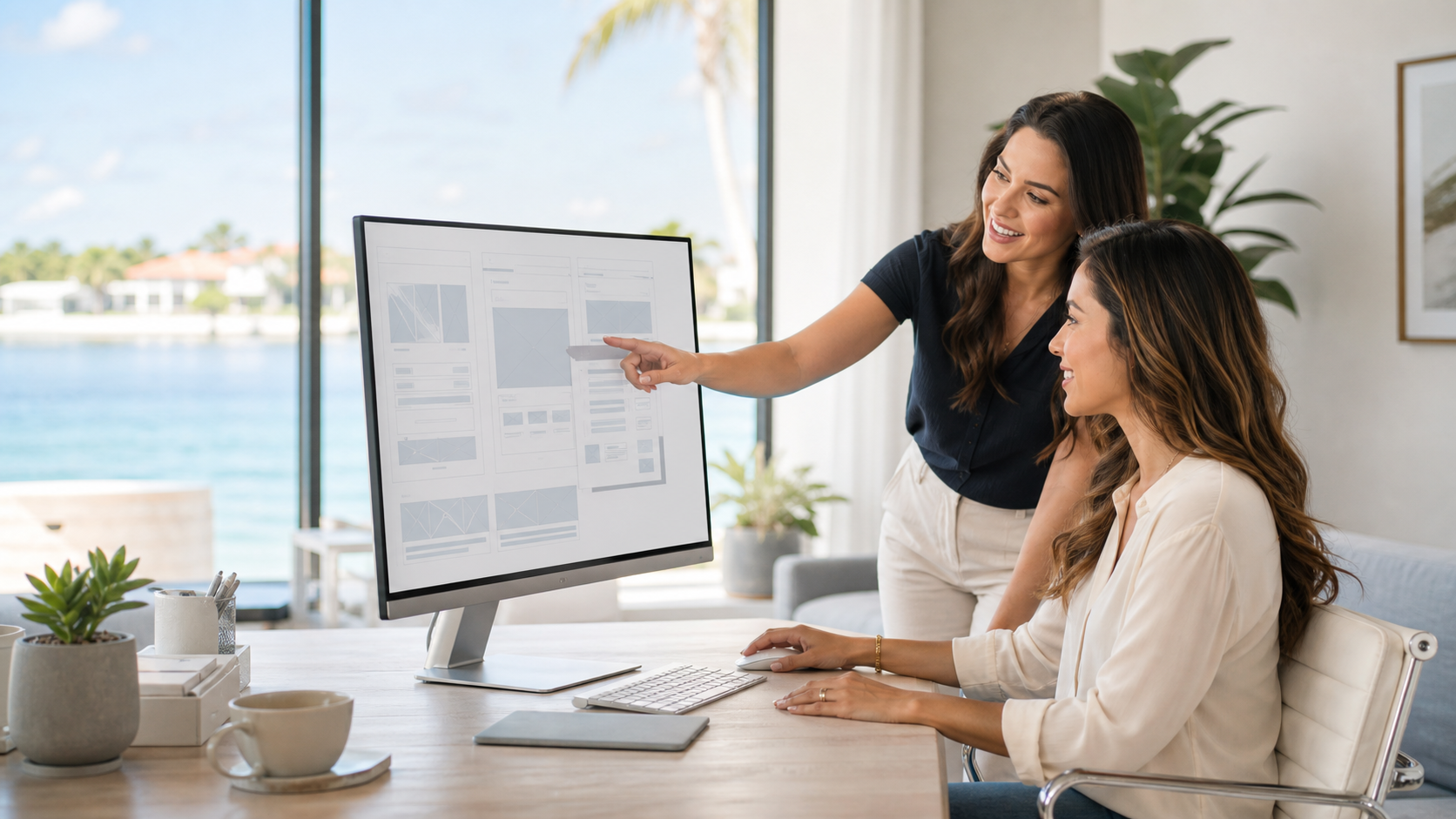 World Golf Village business owner reviewing a website and local SEO plan